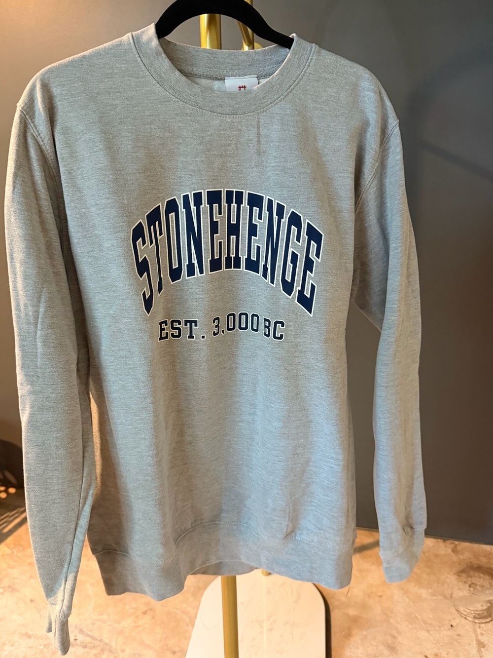 Stonehenge Gray Graphic Crewneck Sweatshirt